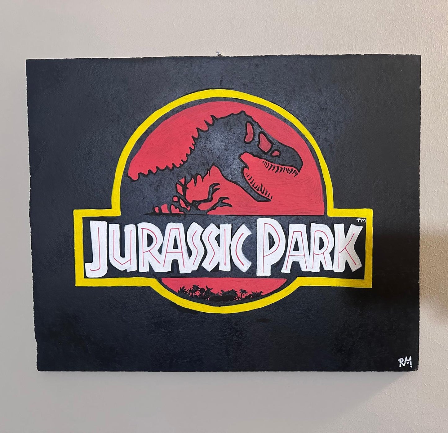T-Rex - Hand Painted Wood Art