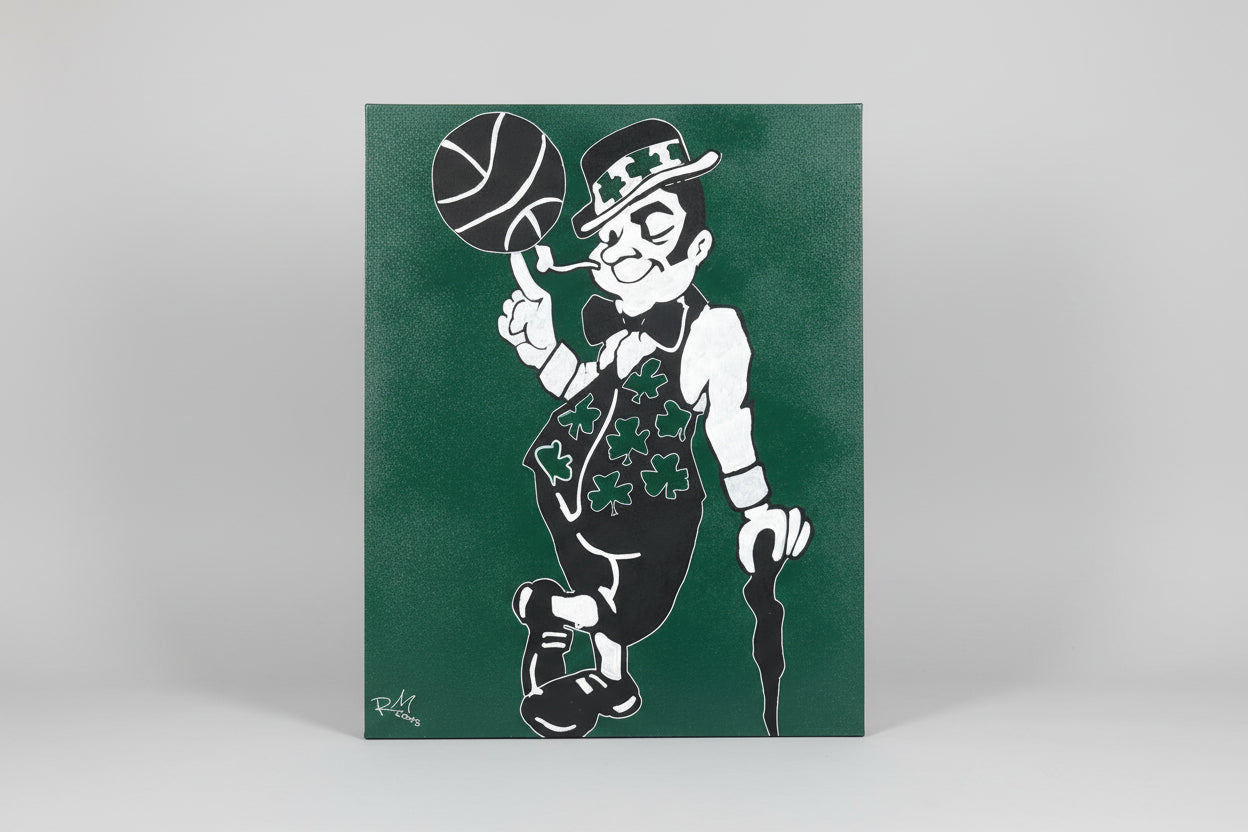Celtic Spin – Basketball Urban Tribute su Legno
