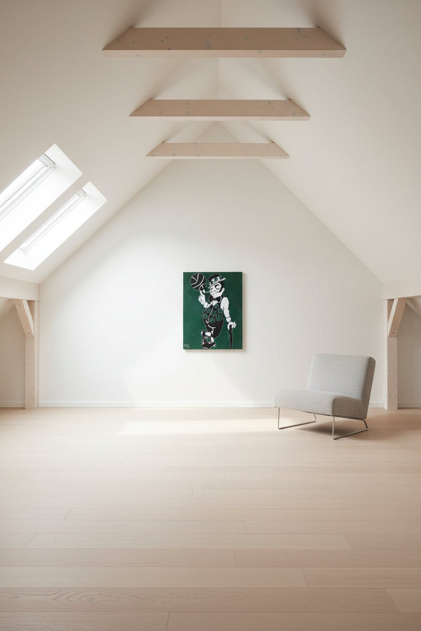 Celtic Spin – Basketball Urban Tribute su Legno