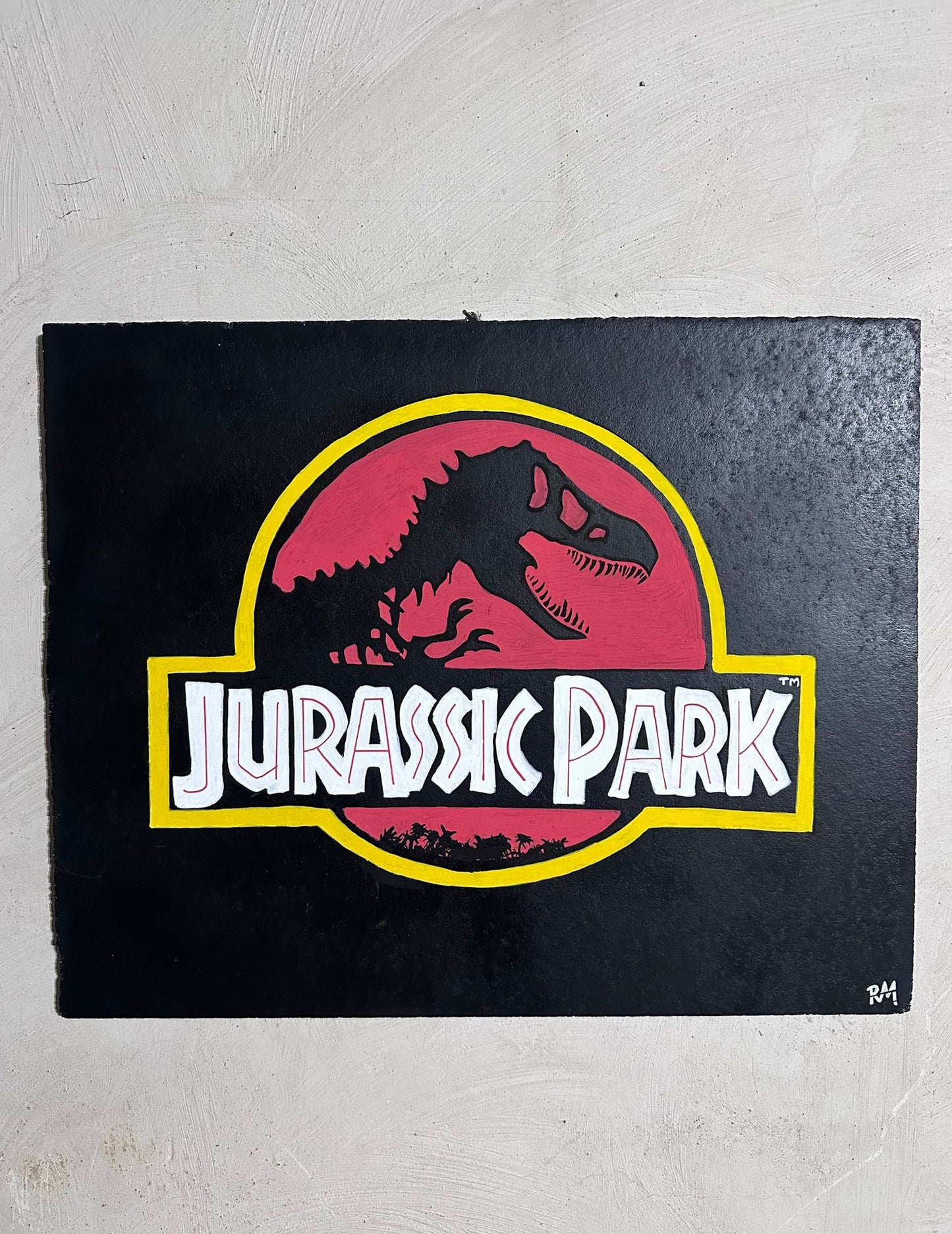 T-Rex - Hand Painted Wood Art